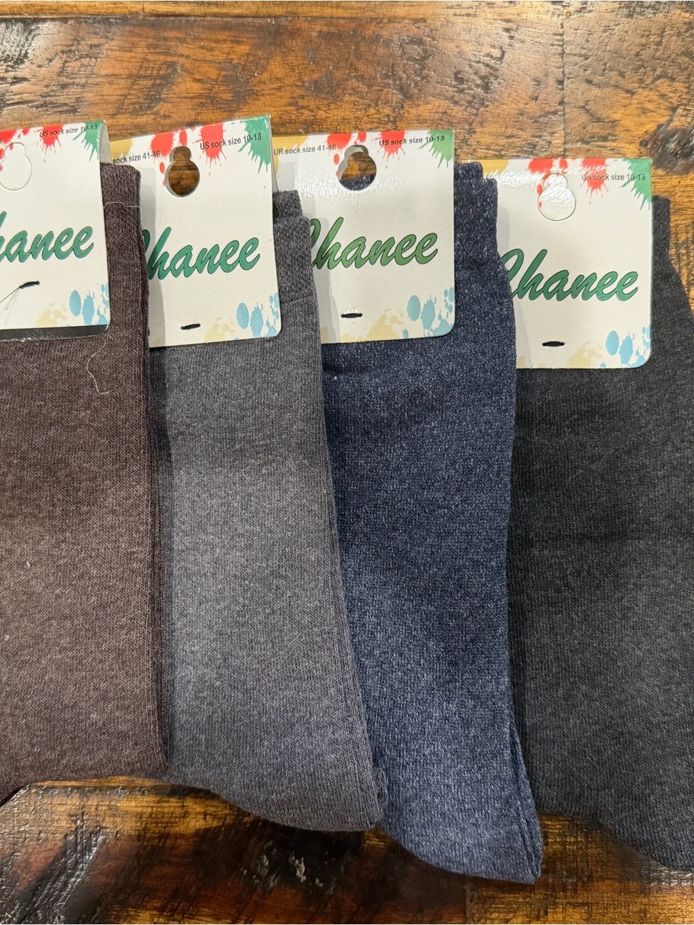 12 Pack Assorted Men's Dress Socks - Black, Grey, Brown, and Blue